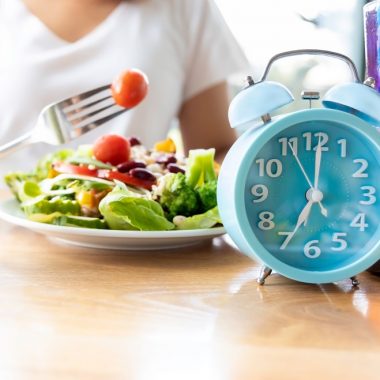 blue clock which woman make a Intermittent fasting